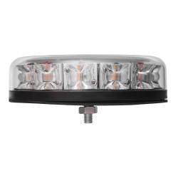 Girofar LED bicolor prindere 1 punct (doar 4,5 cm inaltime) 12-24V 12 LED-uri de 3W - 5 ani Garantie